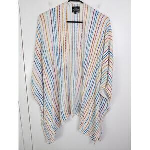 Angie Top Womens One Size Kimono Colorful Tie Dye Dotted Kidcore Teacher Light